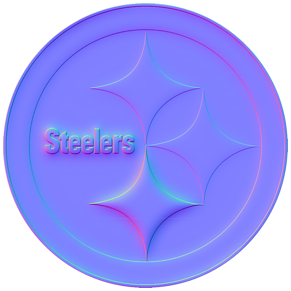 Pittsburgh Steelers Colorful Embossed Logo iron on paper